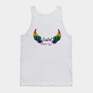 Castiel Protection Sqad rainbow wings Tank Top